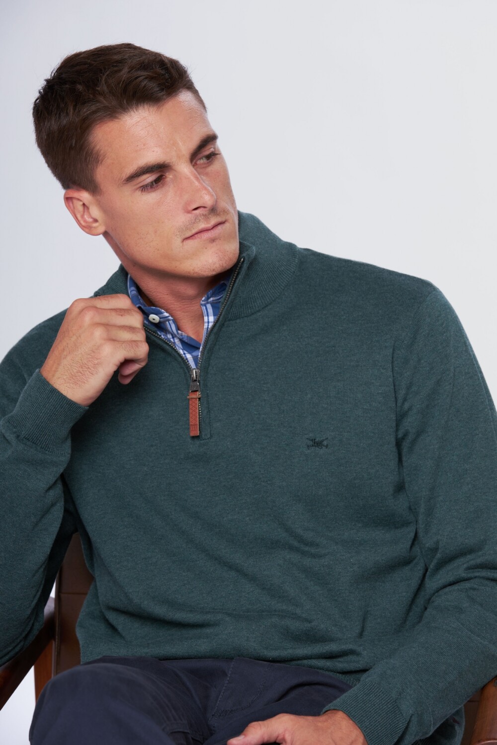 BUZO TEJIDO DE ALGODÓN Verde