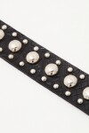 Pulsera Studs Cuero Negro