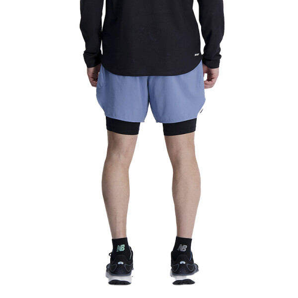 Short New Balance Q Speed 6 Inch Azul