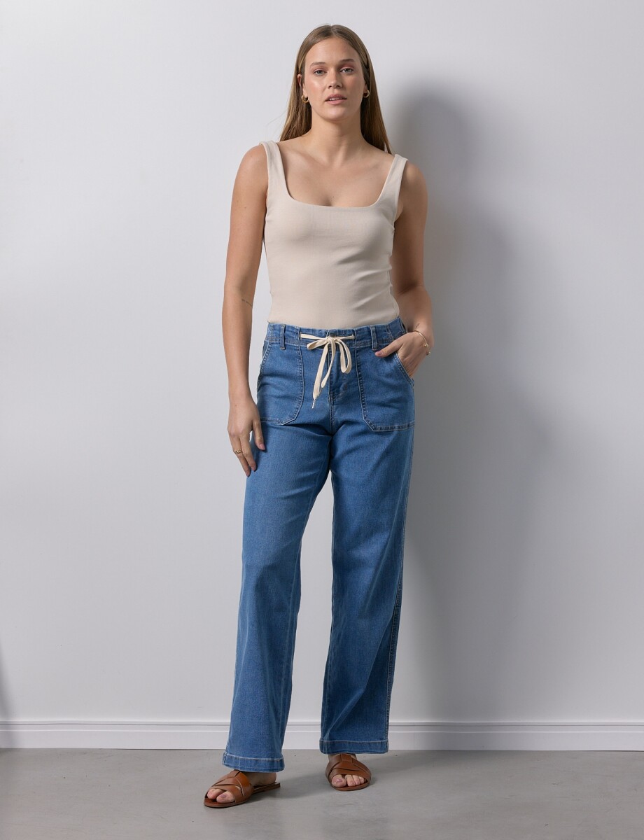 Jean Wide Leg Cordel - Jean 