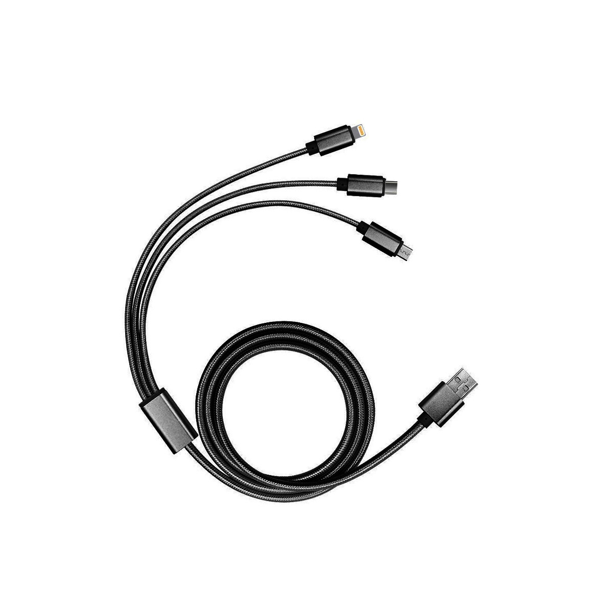 Cable Usb Múltiples Salidas De 2m De Largo - Negro 