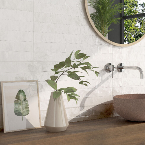 CERAMICA REVESTIMIENTO 31.6X60 BRILLO BLANCO COLORES PLENOS GAMAS DE BLANCO