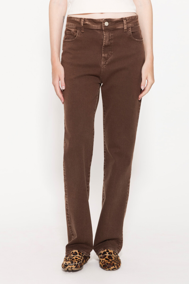 JEANS STRAIGHT BROWN Chocolate