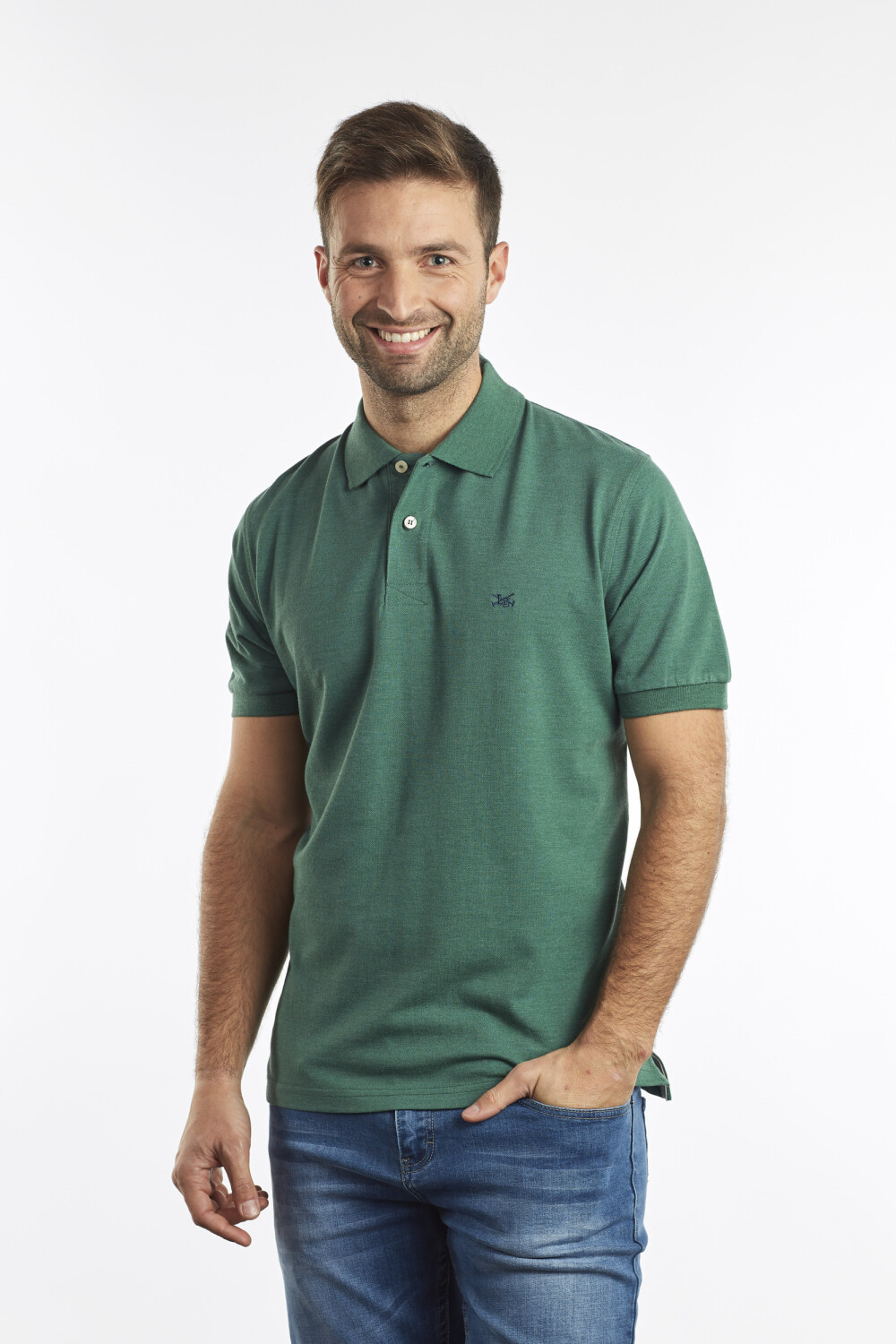 REMERA POLO PIQUE Verde mix