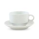 Taza de te 230ml c/ Plato Porcelana Blanca x6 Selecta Taza de te 230ml c/ Plato Porcelana Blanca x6 Selecta