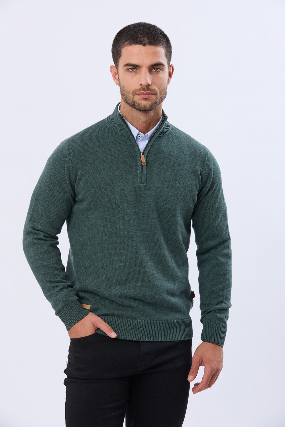 BUZO TEJIDO CON CIERRE Verde