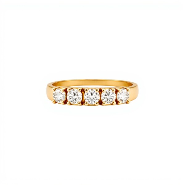 Anillo-Oro bajo-Piedra zirconia-AN8015 conpiedra
