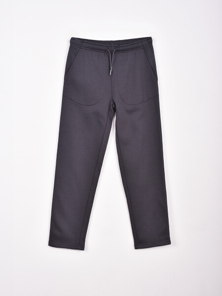 PANTALÓN FELPA RECTO GRIS OSCURO