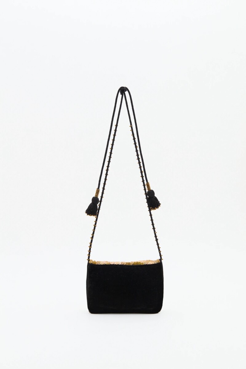Cartera Mini Sequins Oro Viejo
