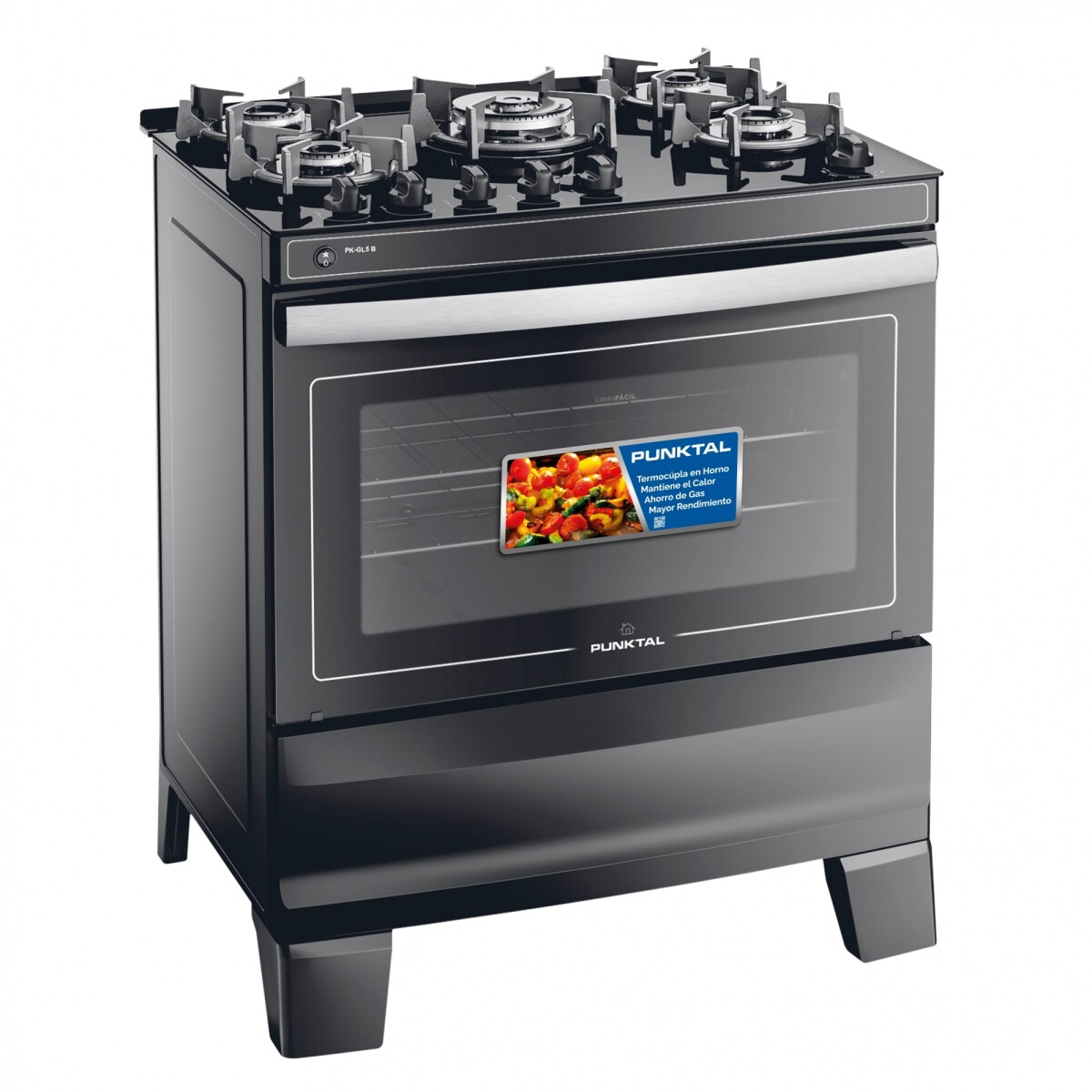 COCINA PUNKTAL SUPER GAS AGILE GLASS 5H PK-GL5B 