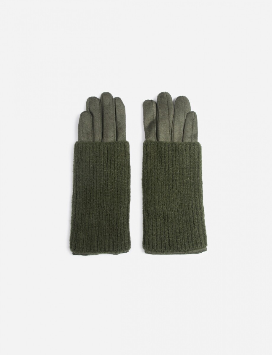 Guantes combinados - verde 