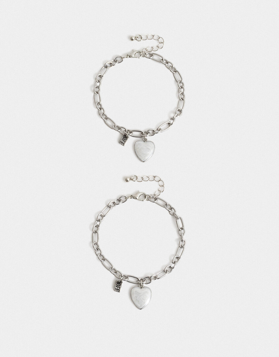 Pulseras Flexibles Sets Con Corazón 
