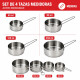 Set x 4 tazas medidoras de metal INOX