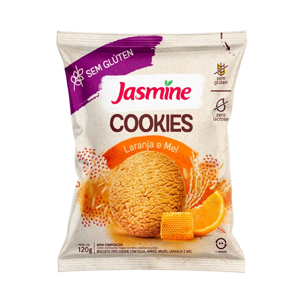 Galletas de naranja y miel 120g Sin Gluten Jasmine 