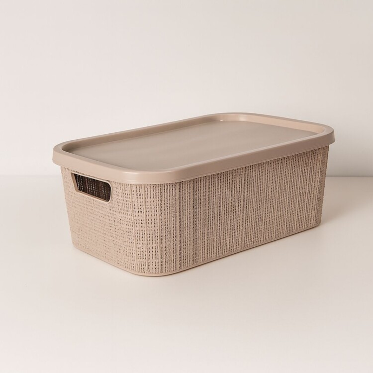CAJA ORGANIZADORA SIMIL RATTAN 7LTS ROSA ROSA