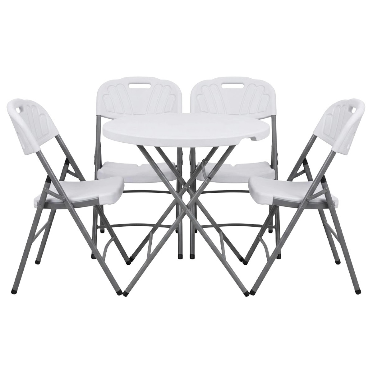 JGO DE MESA RED C/SILLA BLANCA P/JARDIN 5PZAS 
