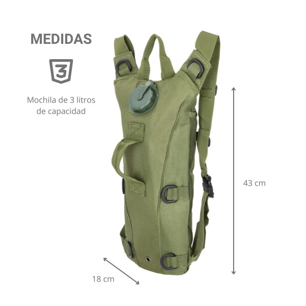 Mochila Hidratación Táctica 3lts Agua Ciclismo Running Bolso TAC003 Mochila Hidratación Táctica 3lts Agua Ciclismo Running Bolso TAC003