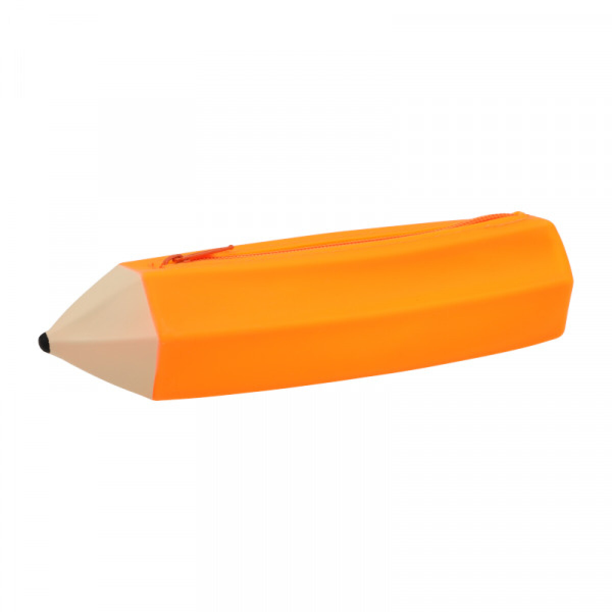 Cartuchera De Silicona Con Forma De Lápiz Color Naranja Campus 