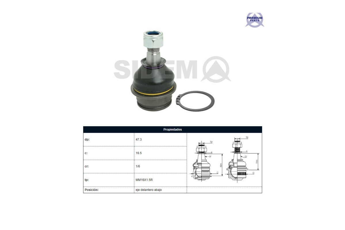 Rotula Del Toyota Hilux 04-25 Der/Izq Rotula Del Toyota Hilux 04-25 Der/Izq