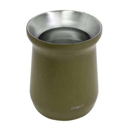 Mate Acero Inoxidable Doble Pared 260ml Comet Colores Lisos Verde Oliva