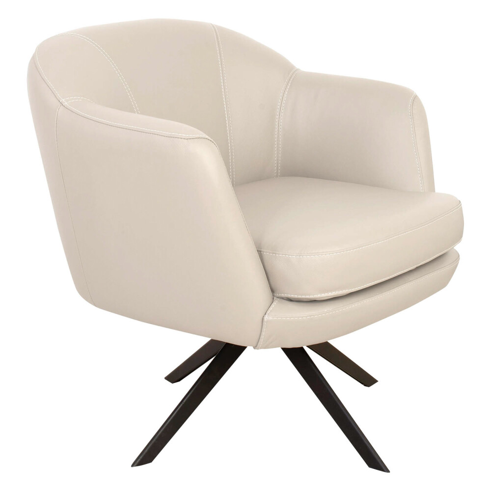 BUTACA GIRATORIA 1 CUERPO CUERO BLANCO 1004 OFFWHITE