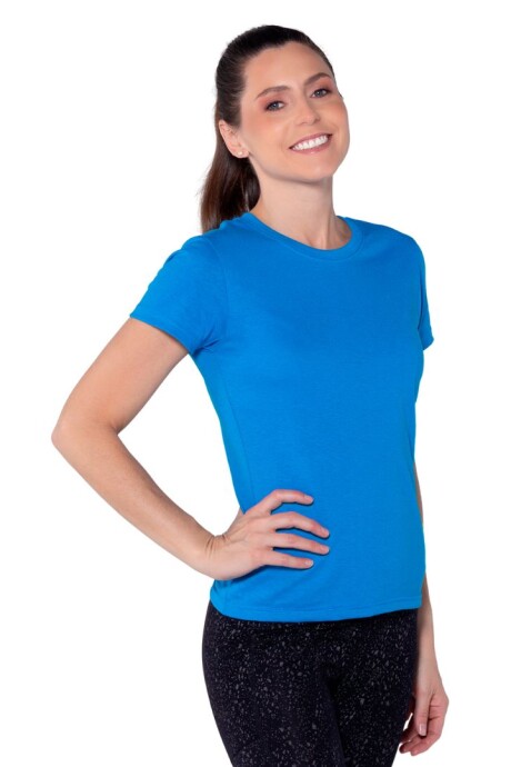 Camiseta a la base dama Turquesa