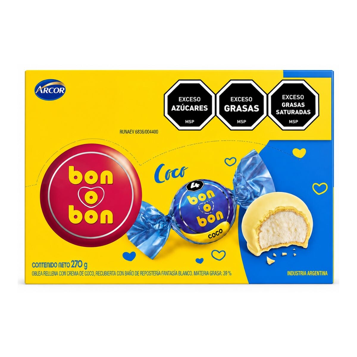 BOMBONERA BON O BON 270G COCO 