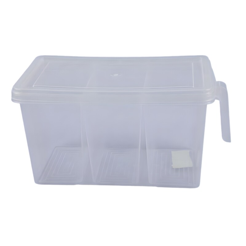 Caja con agarradera y divisiones 31 x 15 x 16,5 cm TRASLUCIDO