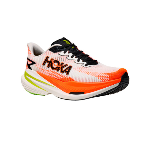 Hoka Champion Mach X 3 Hombre - Blanco/ Naranja neon Blanco-Naranja