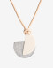 Collares Largos Metal Collar Largo Cordón Chapones - Plateado Plata Cepillada Mate
