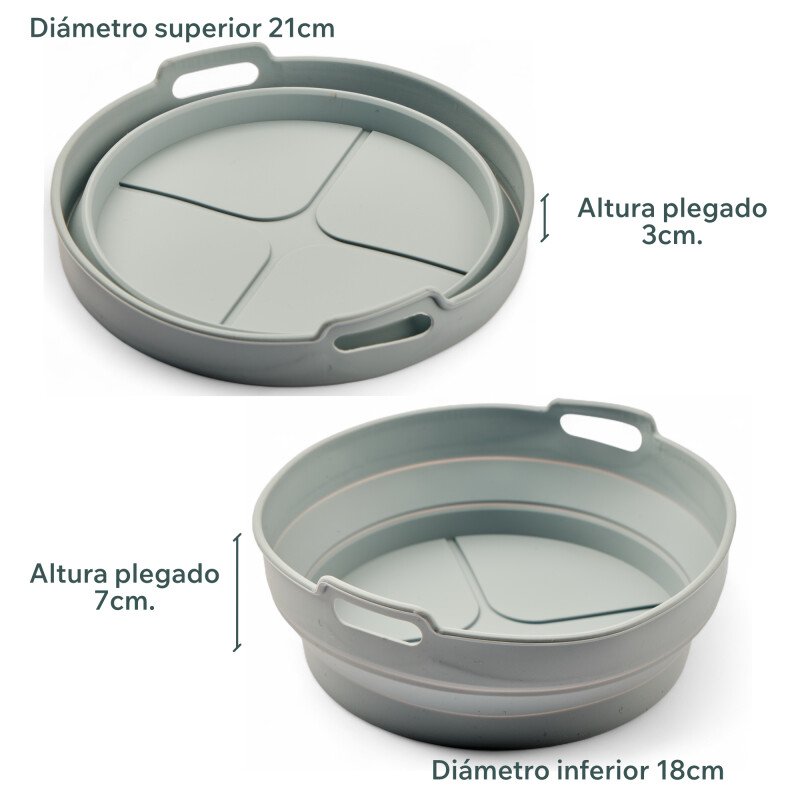 Bandeja silicona Air Fryer Plegable 21x7 cm redonda Sin Color