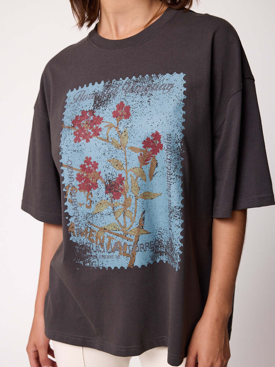 T-SHIRT FLOX DIXIE Gris Oscuro