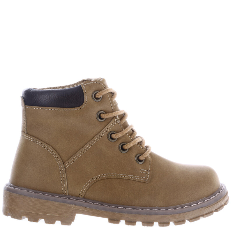 Botas de Niño Croco Kids Botita JUSTIN acordonada Marrón Camel