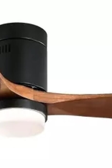 Ventilador De Techo En Madera Led 18watts Fría/neutra/cálida Negro y madera