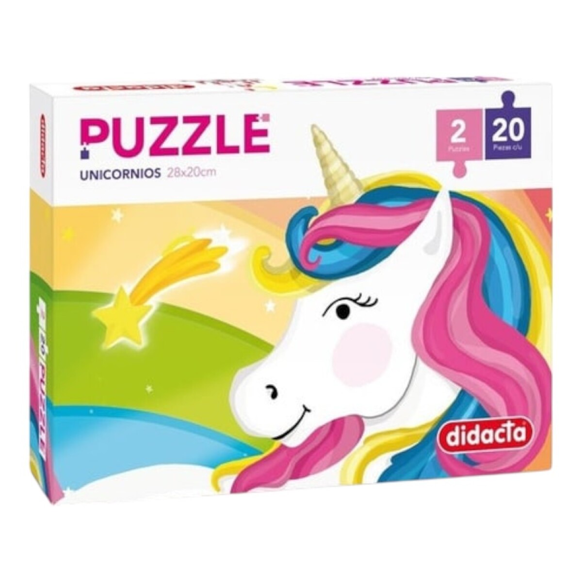 Juego Caja Puzzle Unicornio x2 Didacta 