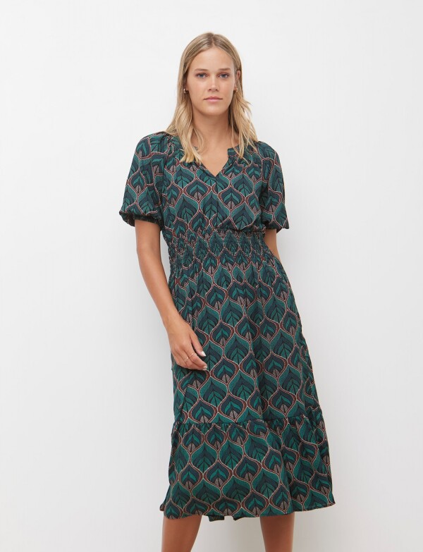 Vestido Peacock MULTI/VERDE