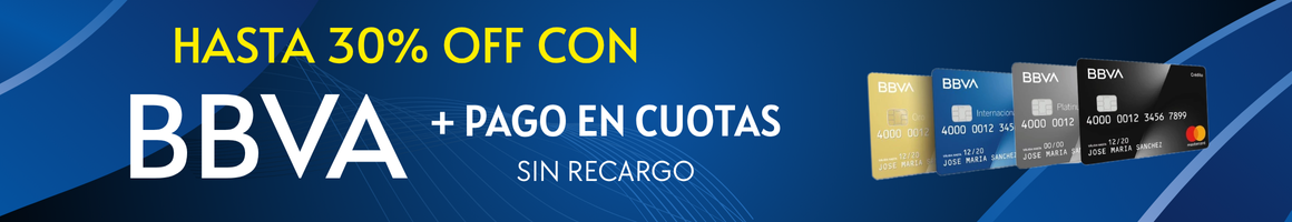 Hasta 30% OFF con tarjetas BBVA