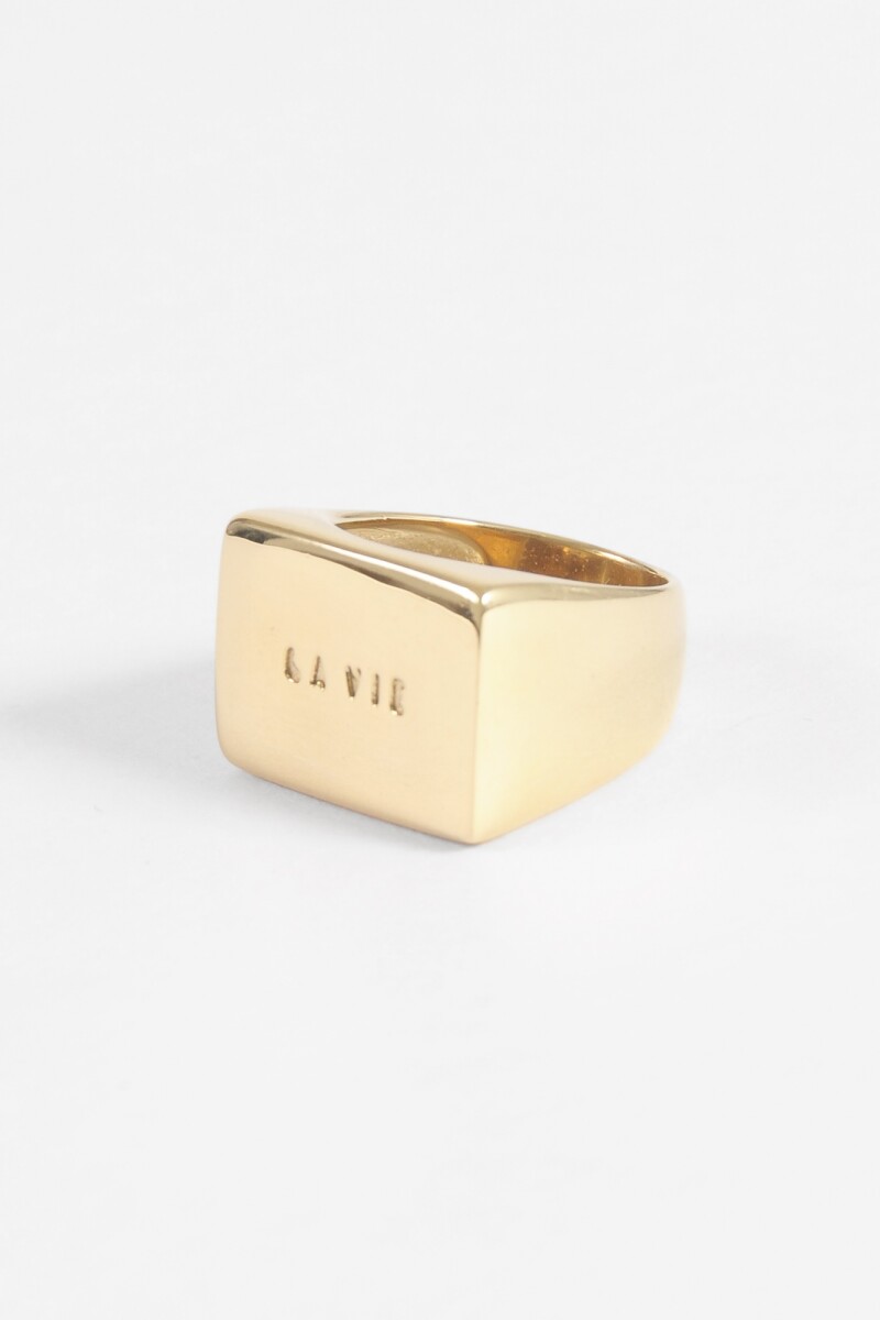 Anillo bold la vie acero dorado