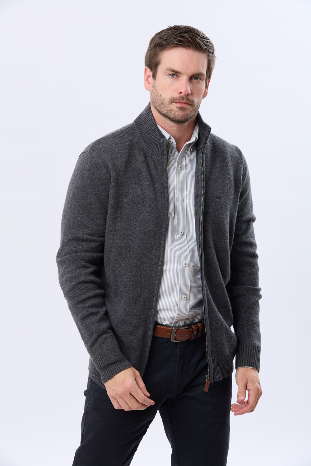 CAMPERA LANA TEJIDA Gris