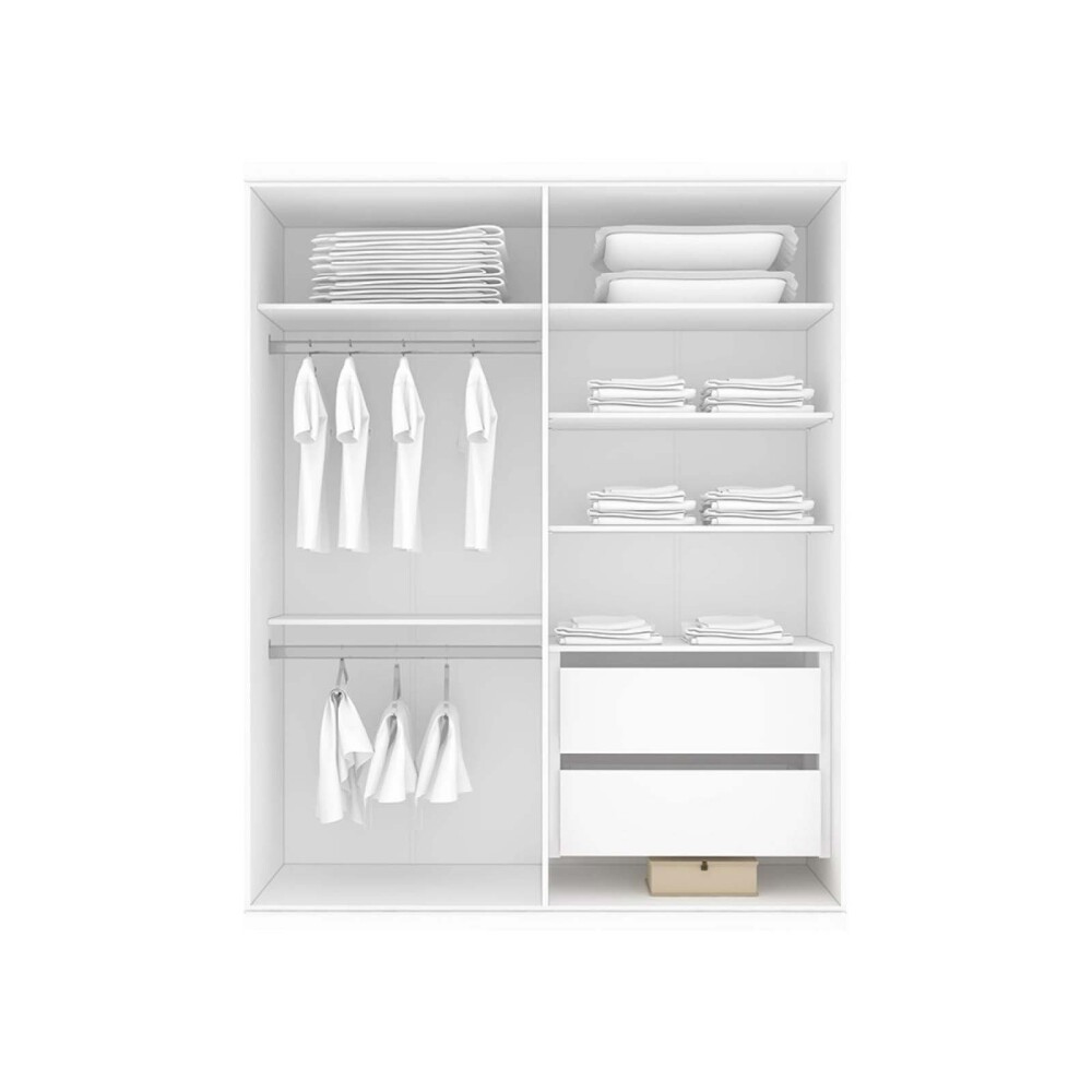 ROPERO PLACARD 2 PUERTAS MDF BLANCO SOUTH