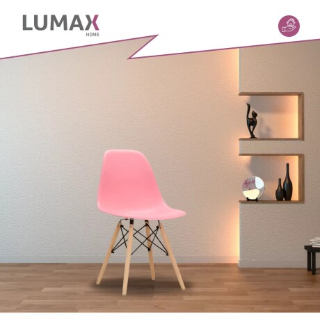 Silla De Comedor Eames Pack 2 Unidades Varios Colores Lumax Rosa