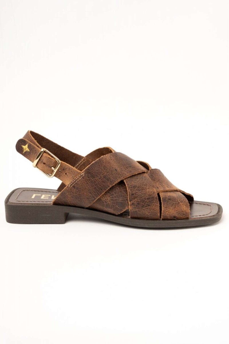 Sandalias Entrecruzada - Chocolate 