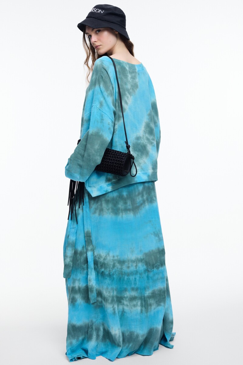 Blusa de gasa Turquesa