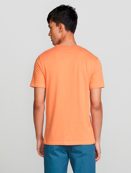 CAMISETA UNISSEX BÁSICA MANGA CORTA MODELO SLIM NARANJA