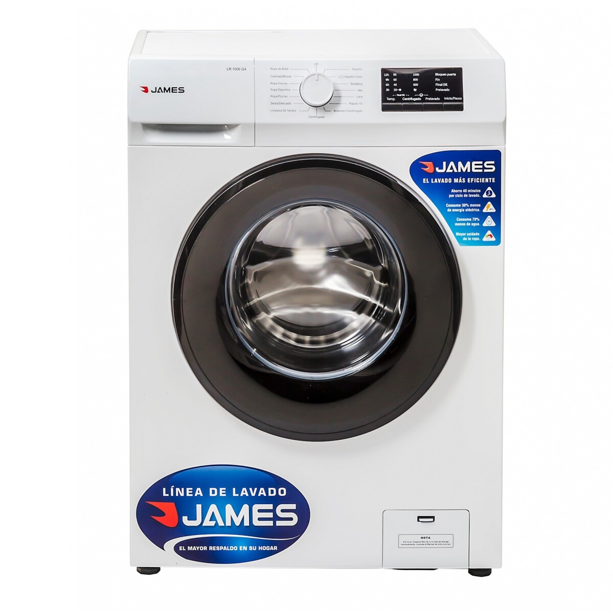 Lavarropas JAMES 1000 G4 Carga Frontal Capacidad 6Kg 