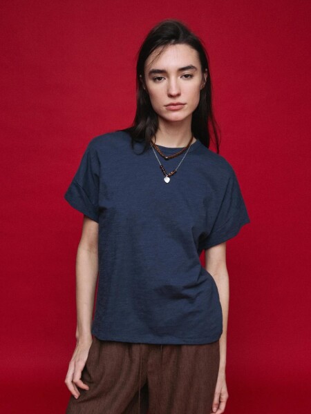 T-SHIRT D.CASSIN JANA M.C BASICA AZUL