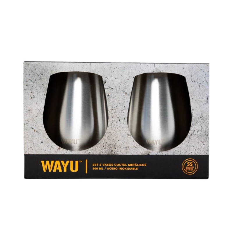 Wayu Set 2 Vasos Coctel Metalico Wayu Set 2 Vasos Coctel Metalico