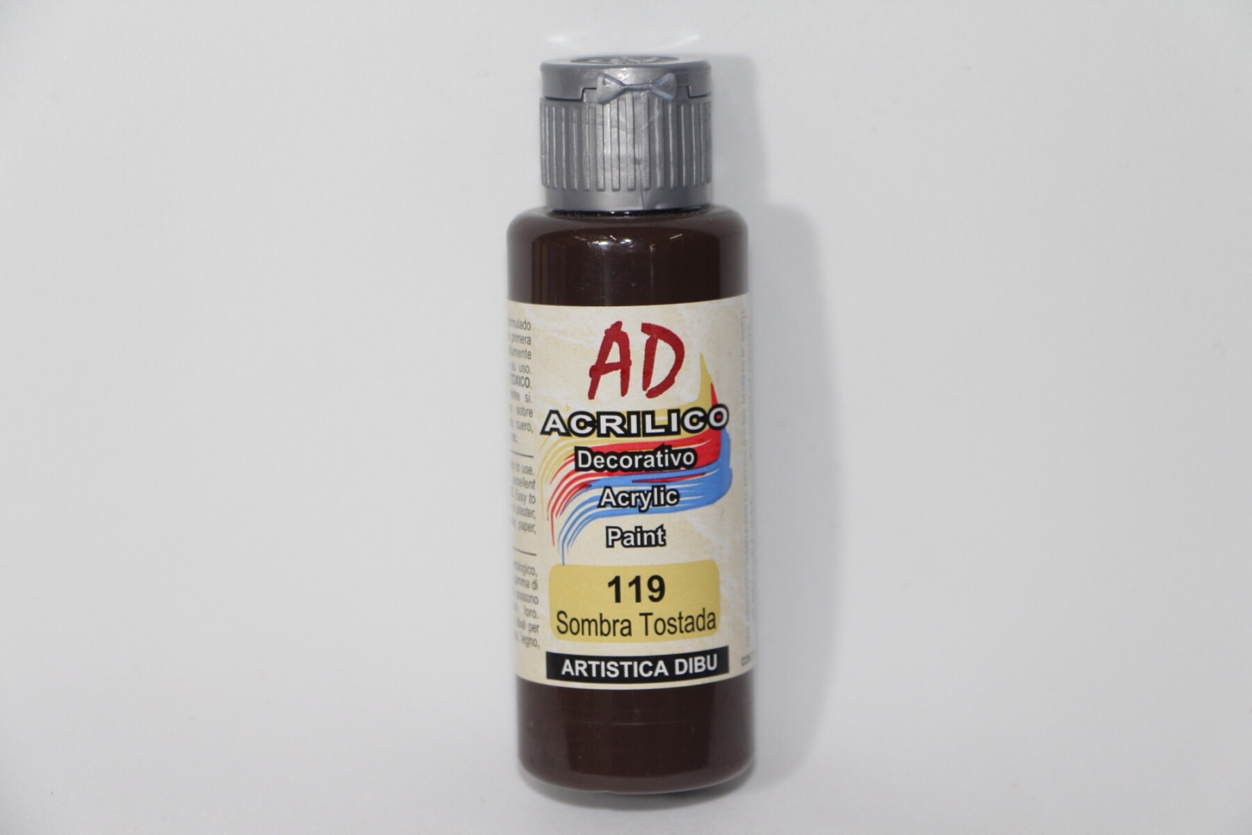 PINTURA ACRILICA ARTISTICA DIBU 60 ML. DIFERENTES COLORES - COLOR SOMBRA TOSTADA 119 