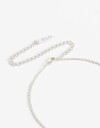 Cadena Corta con Dije Cubic zirconia Collar Con Dije Floral Cubic Plateado - Plateado
