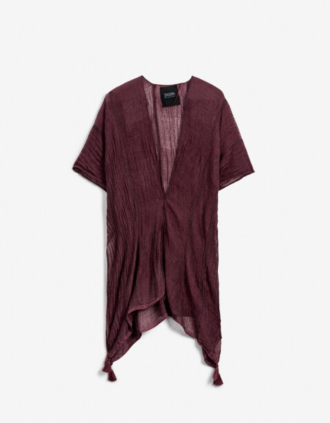 Kimonos Kimono Bohemio Tramado - Violeta Oscuro